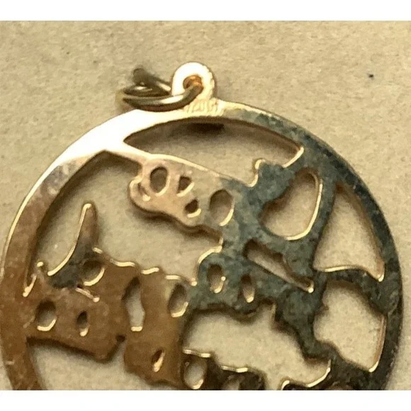 Vintage 14K Gold Filled Bracelet Charm Necklace Pendant Signed - Picture 4 of 4